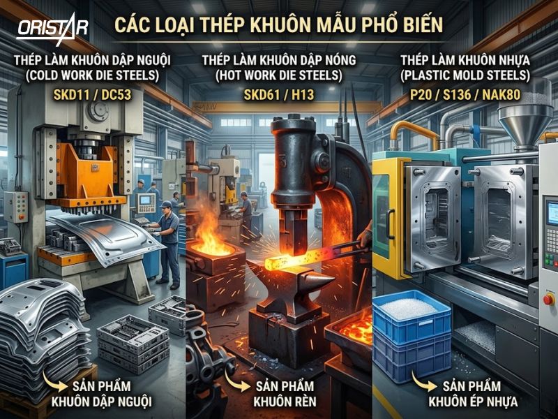Các loại thép khuôn mẫu phổ biến